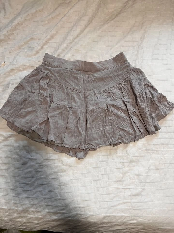 Grey Plaid High-Waisted Mini Skirt - Dark Academia Style - photo 3