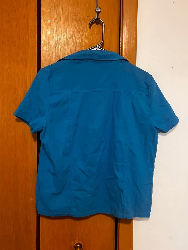 Oversized Vintage-Style Graphic Sweatshirt - Blue - photo 3