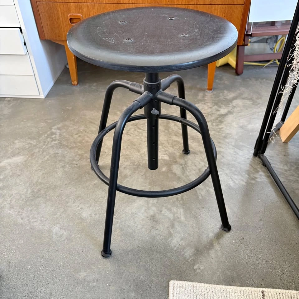 Black Discontinued IKEA KULLABERG Stool