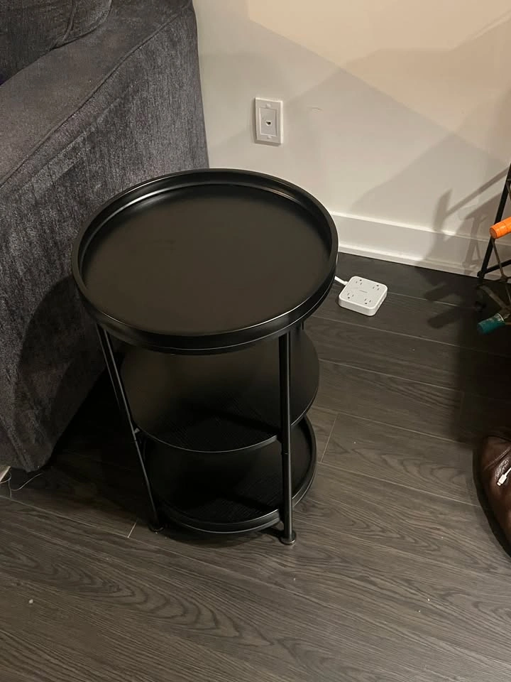 Side table with 3 tiered storage - photo 2