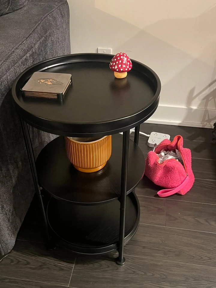 Side table with 3 tiered storage - photo 3