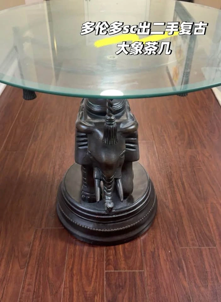 Vintage Coffee Table with Elephant Base - photo 2