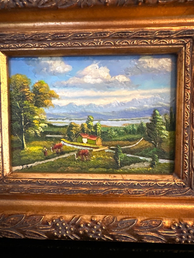 Oil on wood signed painting . - photo 3