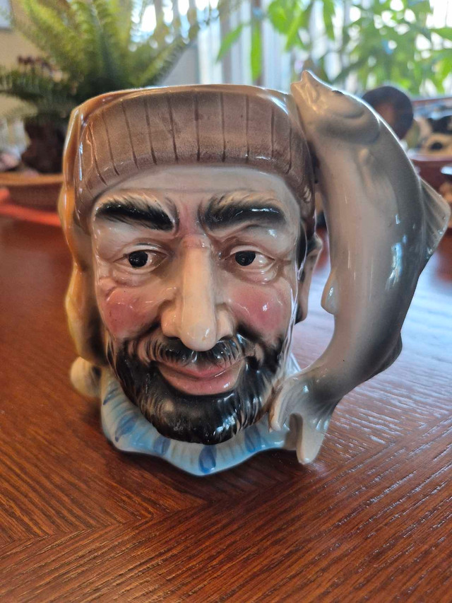 Vintage Toby Style Fisherman Mug