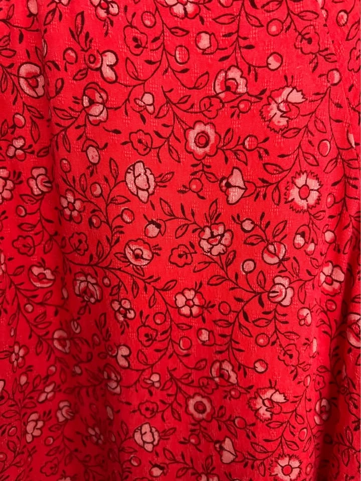 Red floral print dress - medium - photo 4