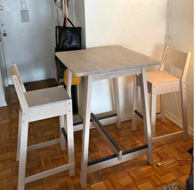IKEA Norraker Bar table with chairs