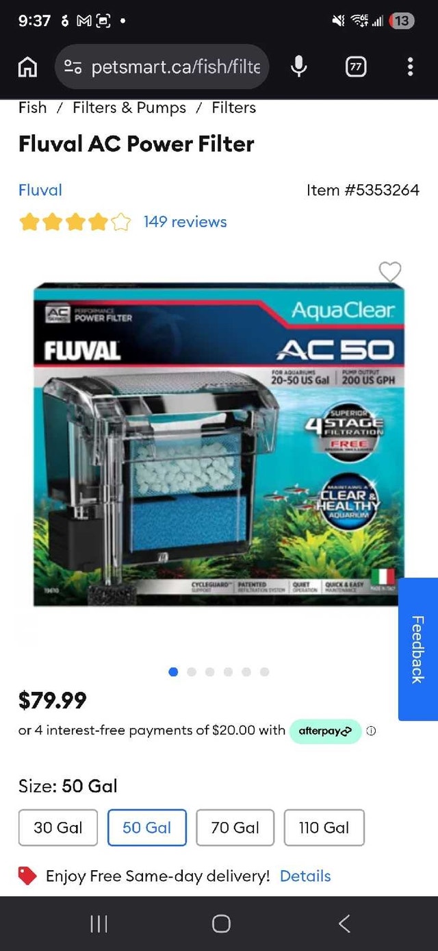 Aquaclear 50 Aquarium Filter