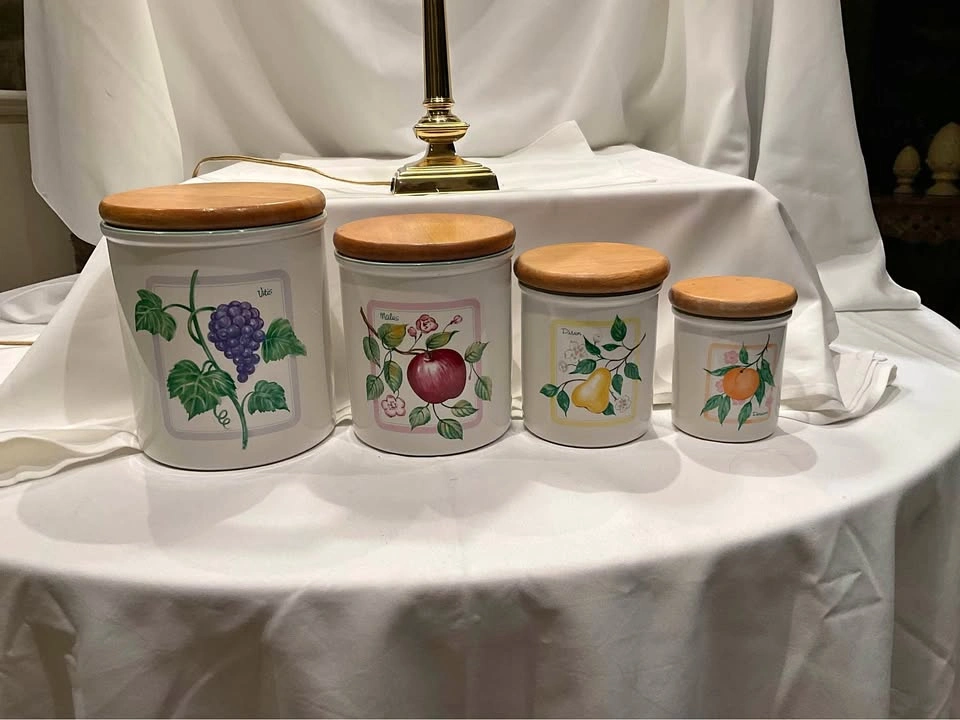 Vintage Himark Fruit Country Kitchen Canisters Set of 4
