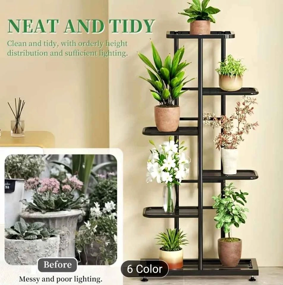 Iron Plant Shelves for Holding Multiple Flower Pots, Suitable fo