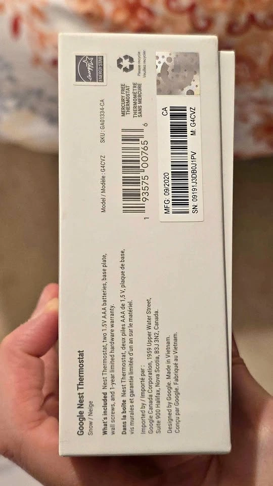 Google Nest Thermostat Snow