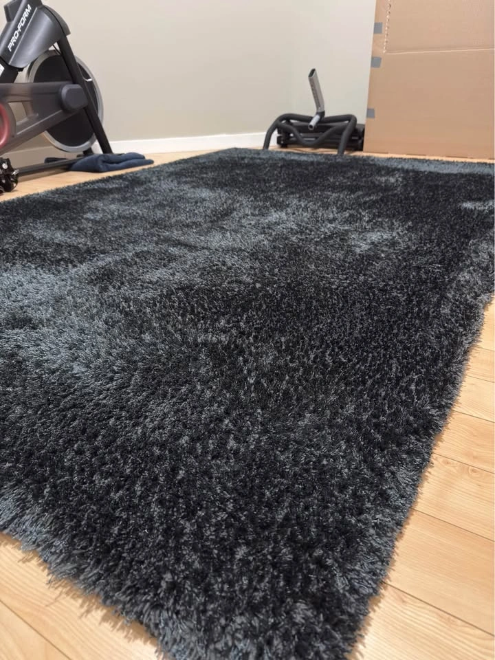 Large Black Shag Area Rug – 160x230cm - photo 2