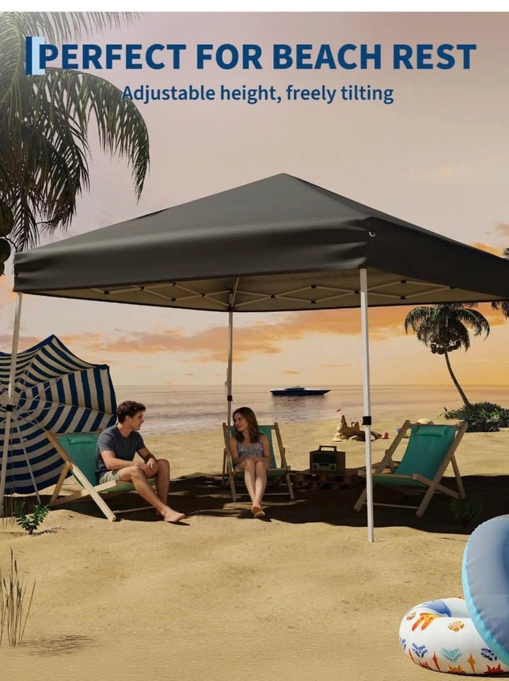 10x10 Ft Pop-Up Canopy Tent - Dark Grey - photo 4