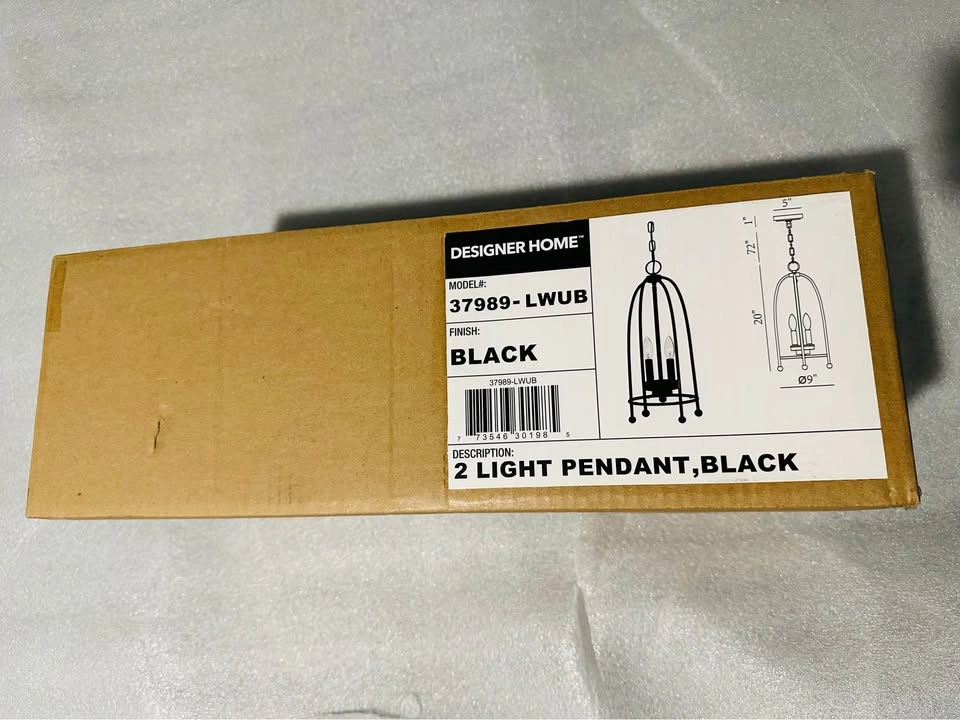 Designer Home 2-Light Pendant – Brand New, Sealed - photo 4