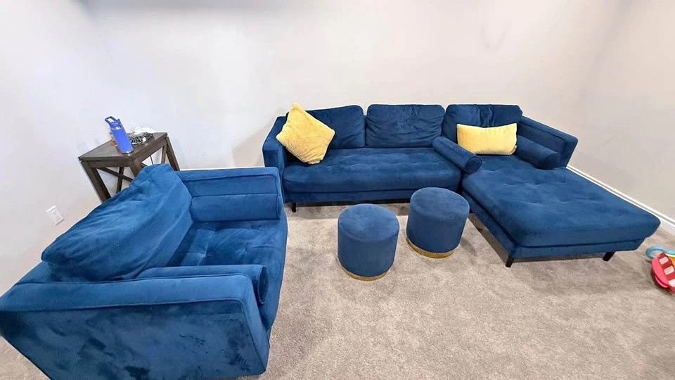 Modern Blue Living Room Set