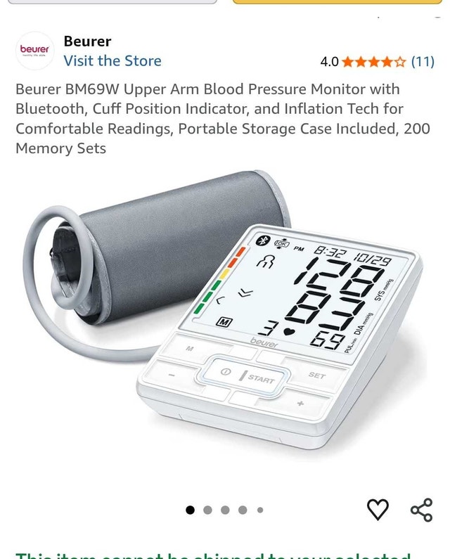 Beurer Upper Arm Blood Pressure Monitor
