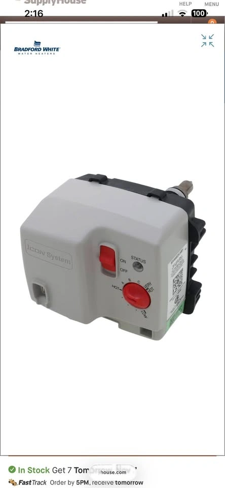 Honeywell Natural Gas Valve - photo 2