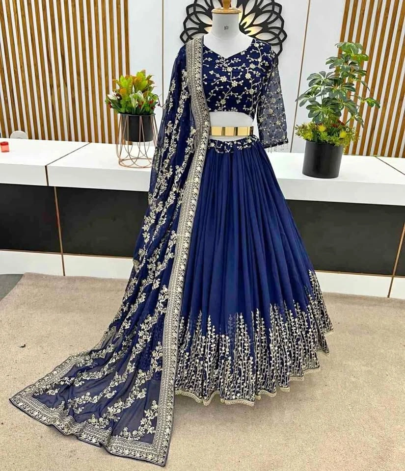 Blue Designer Lehenga
