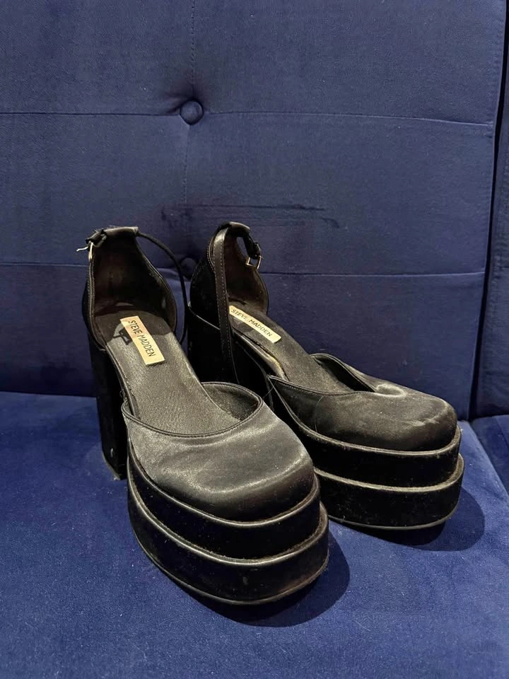 Steve Madden Charlize Satin Platform Heels (Women's Size 8)