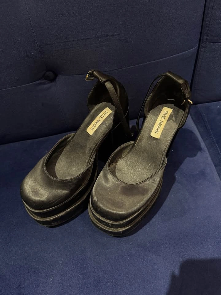 Steve Madden Charlize Satin Platform Heels (Women's Size 8) - photo 3