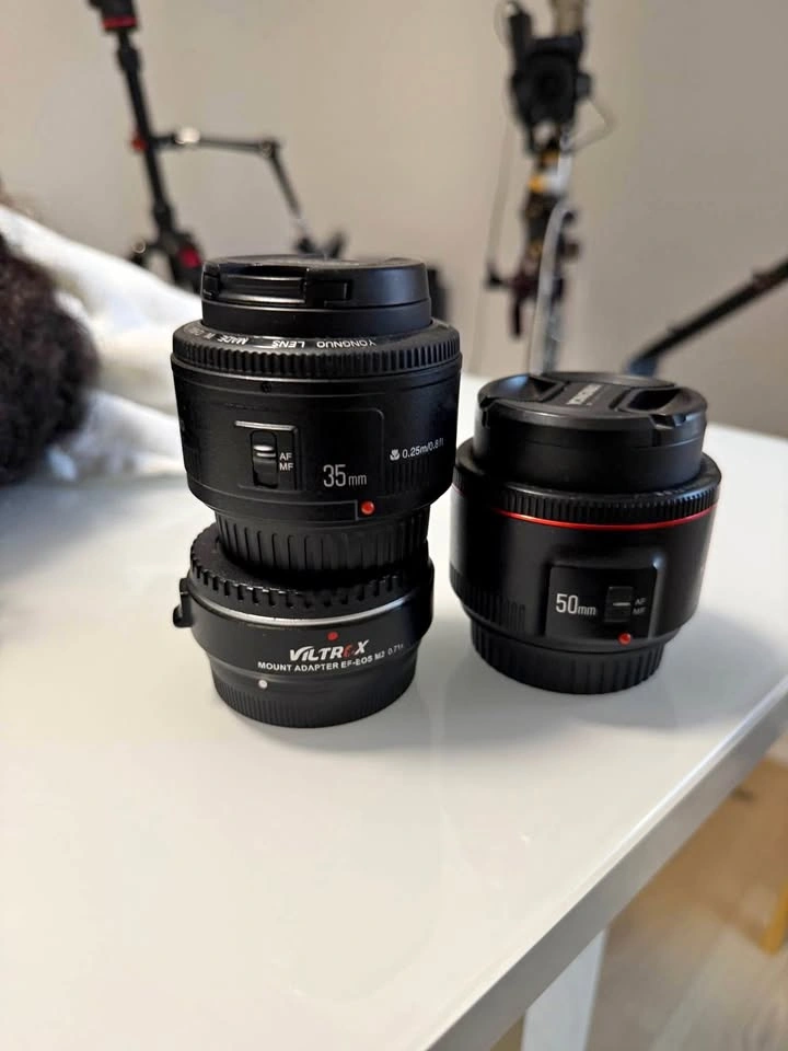 YONGNUO YN50MM F1.8 II Lens for Canon & Viltrox EF-EOS M