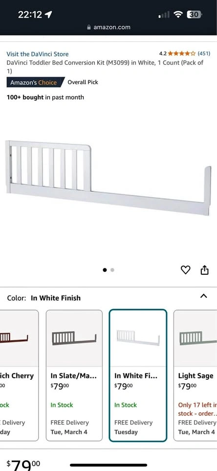 Davinci Crib Convertible Kit M3099