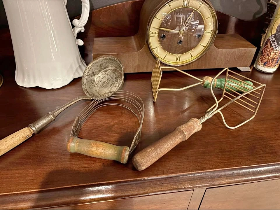 Antique kitchenware utensils
