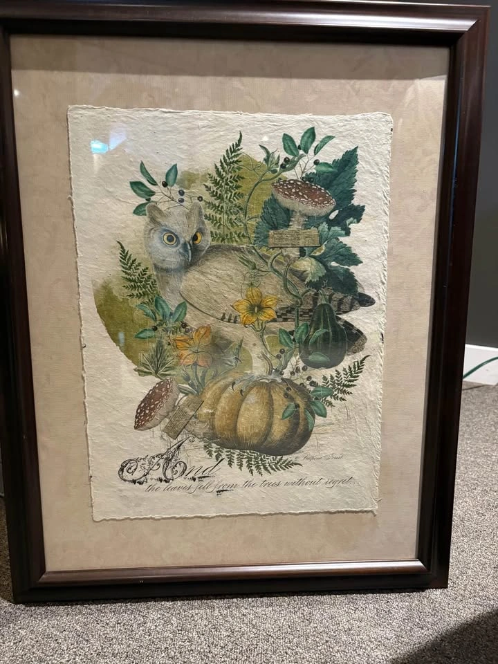 Artisan Woodland Owl Large Artwork Framed - photo 3