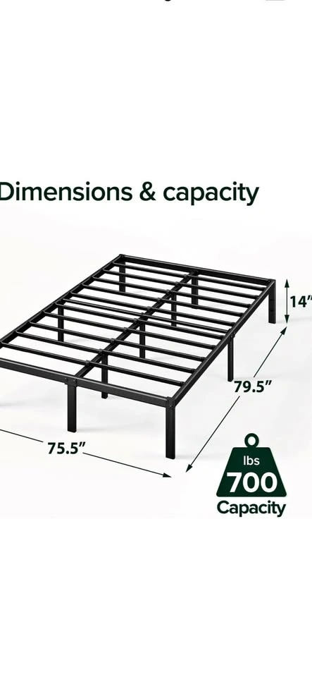 Zinus 14 Inch Metal Bed Frame - King
