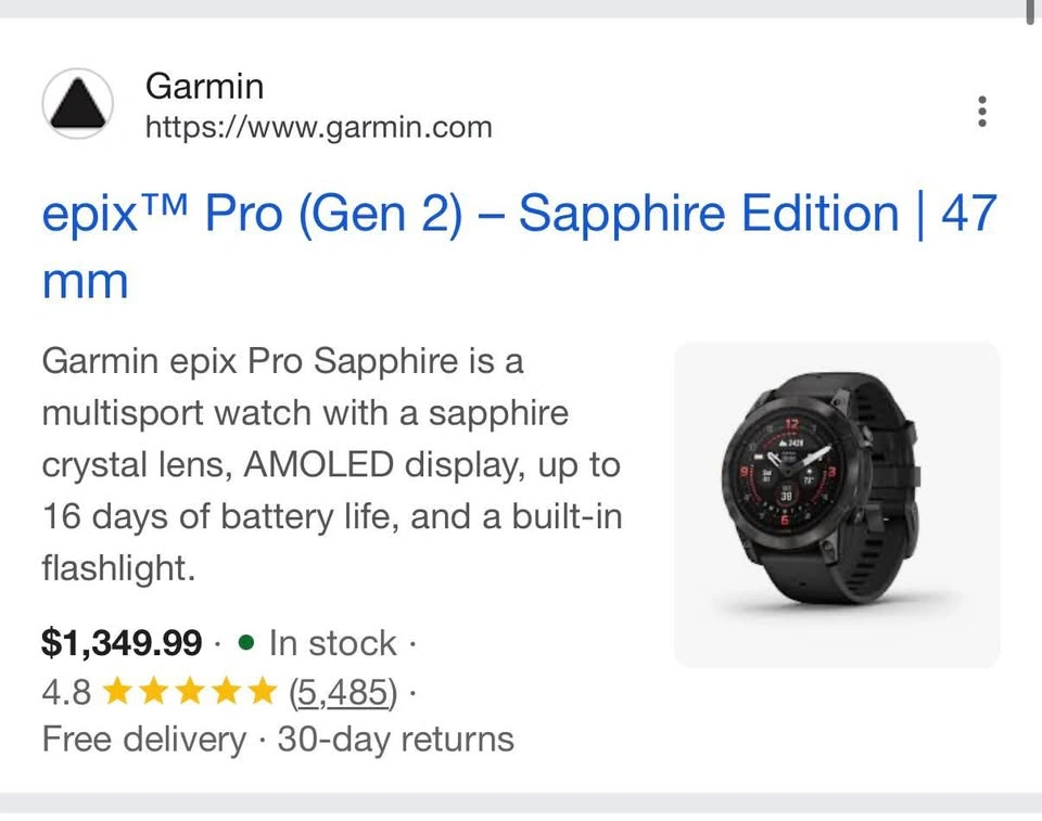 Garmin Epix Pro (Gen 2) Sapphire Edition