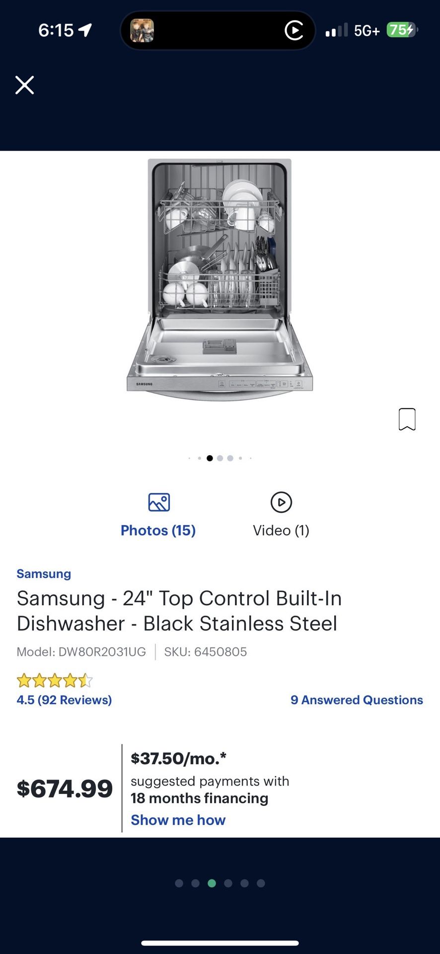 Samsung Dish Washer - photo 3