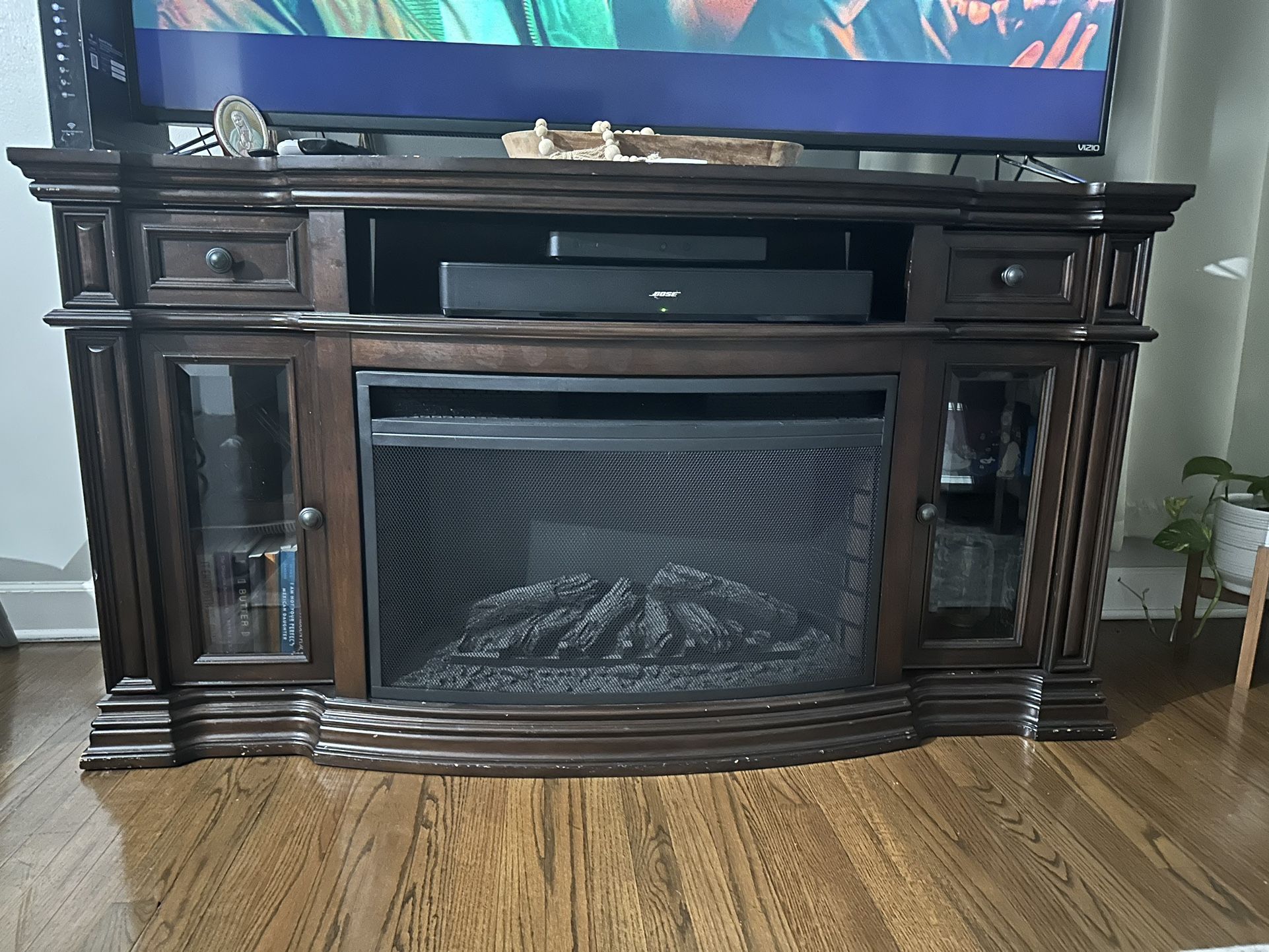 TV Stand With Fireplace