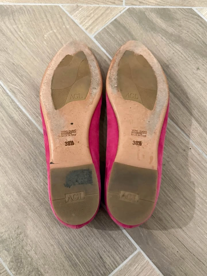 AGL Pink Suede Flats - Made in Italy (IT 38.5 / US 8) - photo 5