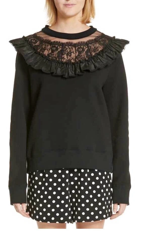 Marc Jacobs Black Lace Yoke Sweatshirt XS