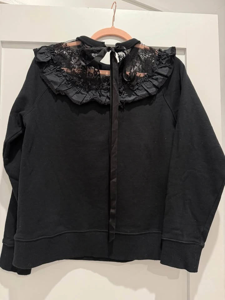 Marc Jacobs Black Lace Yoke Sweatshirt XS - photo 3