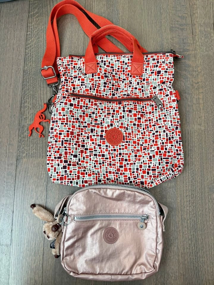 Kipling Tote Bag & Rose Gold Crossbody Set