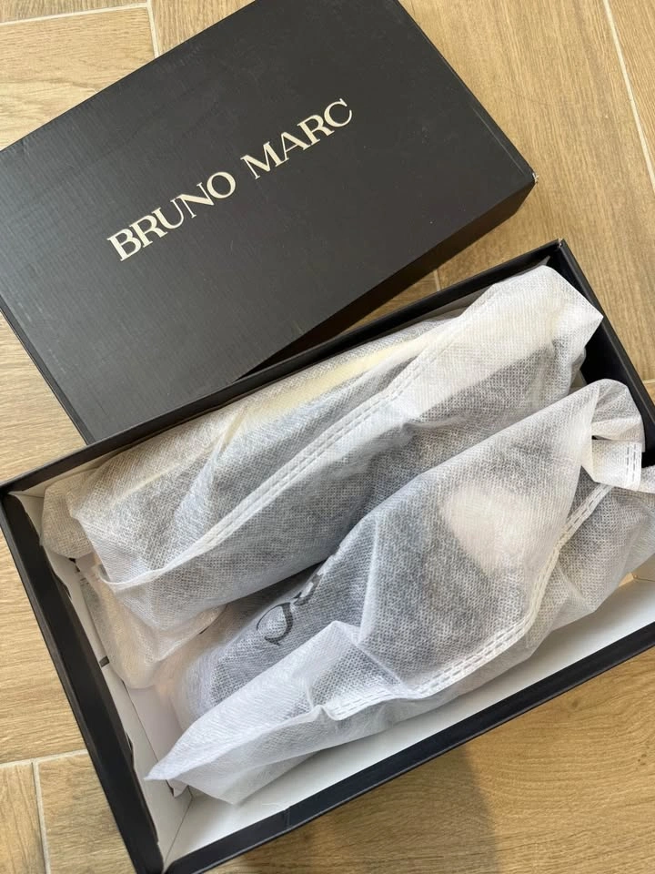 Bruno Marc Navy Leather Boy's Dress Shoes Youth 4 - photo 3