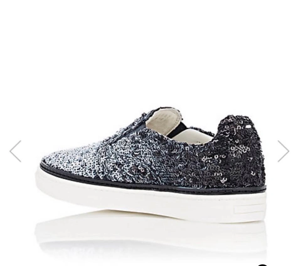 Maison Margiela Black Sequin Slip-On Sneakers - Size 7.5 (IT37.5 - photo 2