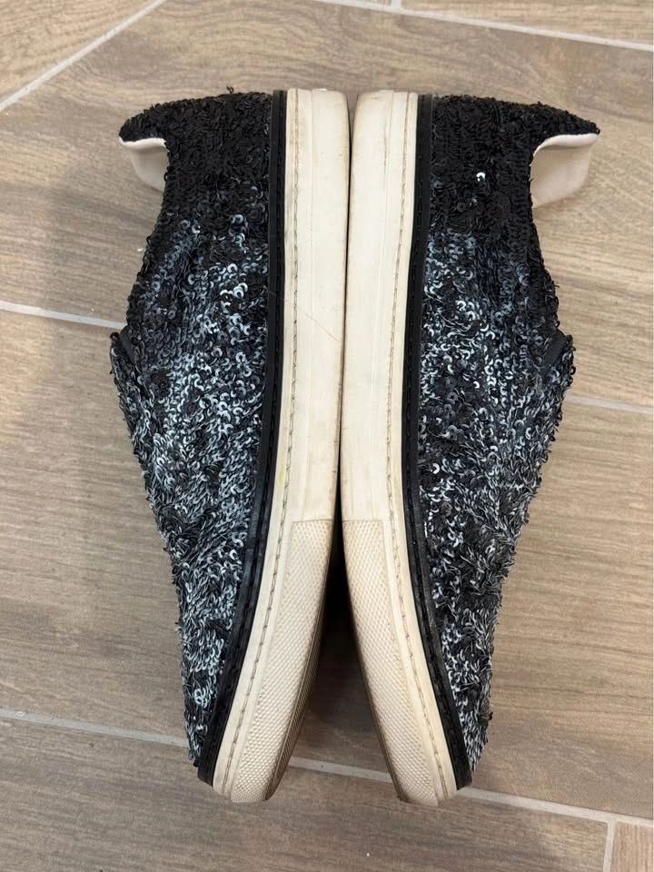 Maison Margiela Black Sequin Slip-On Sneakers - Size 7.5 (IT37.5 - photo 5