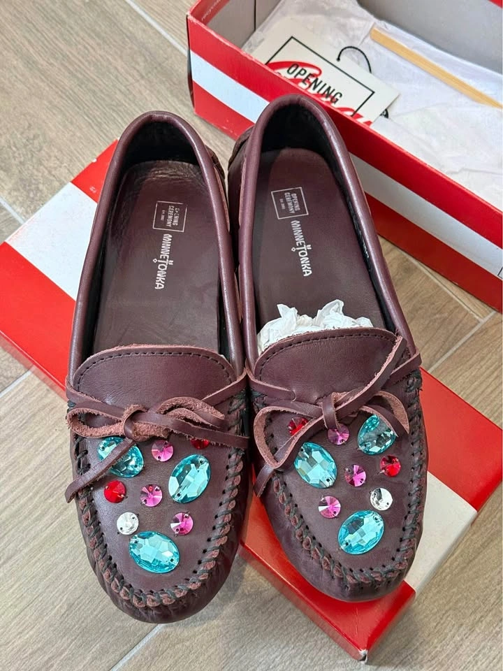 Minnetonka x Opening Ceremony Rhinestone Moccasins - Size 7