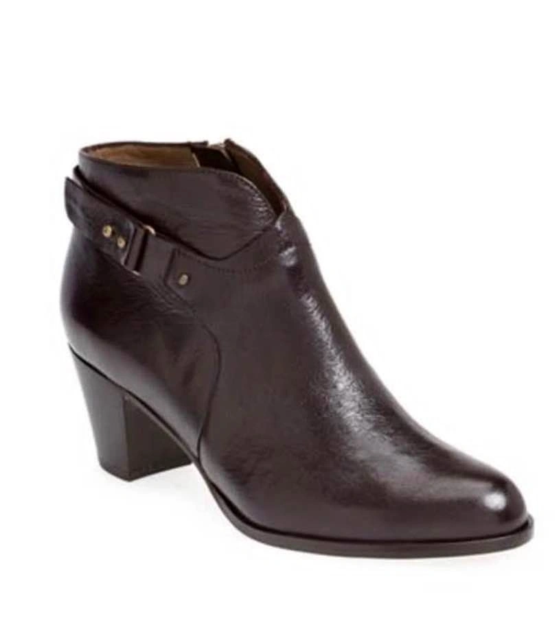 Anyi Lu Cynthia Brown Leather Bootie (Women) 37.5