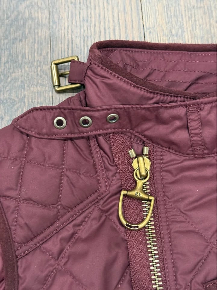 Ralph Lauren Equestrian Down Vest - Burgundy - Size 2 - photo 2