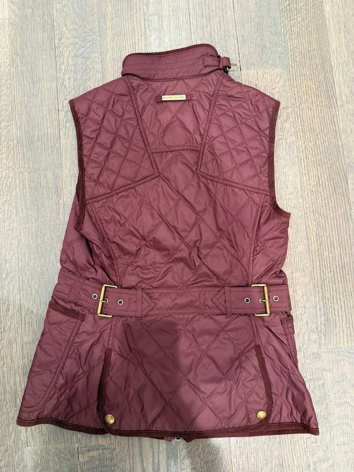 Ralph Lauren Equestrian Down Vest - Burgundy - Size 2 - photo 5