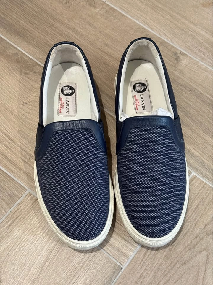 Lanvin Navy Blue Slip-on Sneakers Size 38 (7.5) - photo 2