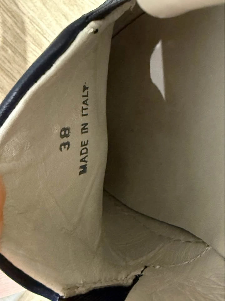 Lanvin Navy Blue Slip-on Sneakers Size 38 (7.5) - photo 4