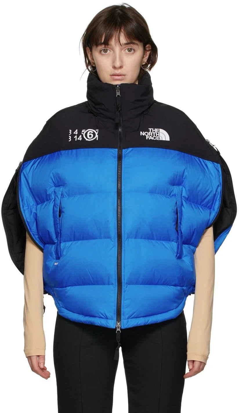 MM6 Maison Margiela x The North Face Puffer Cape Coat Blue XS