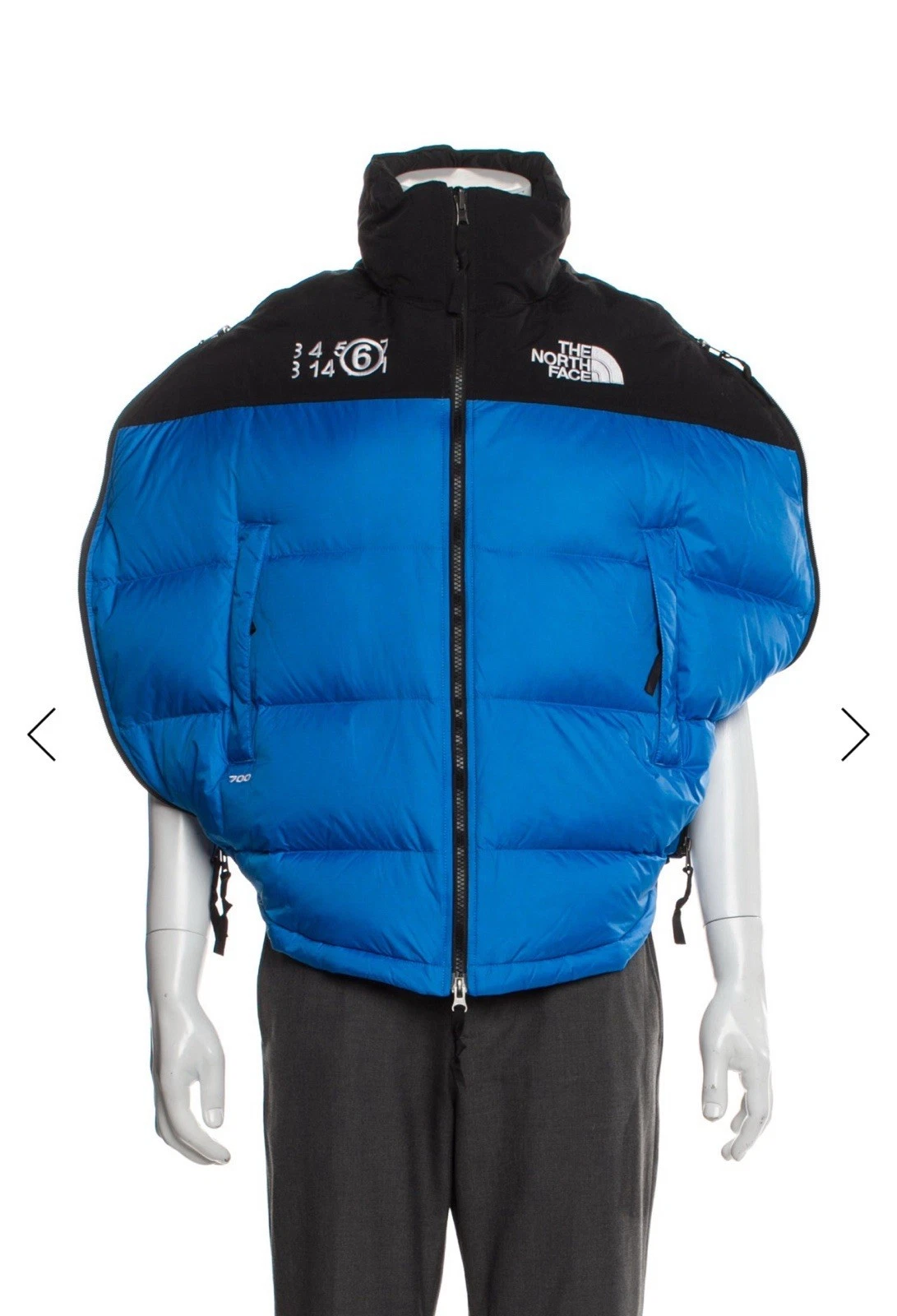 MM6 Maison Margiela x The North Face Puffer Cape Coat Blue XS - photo 2