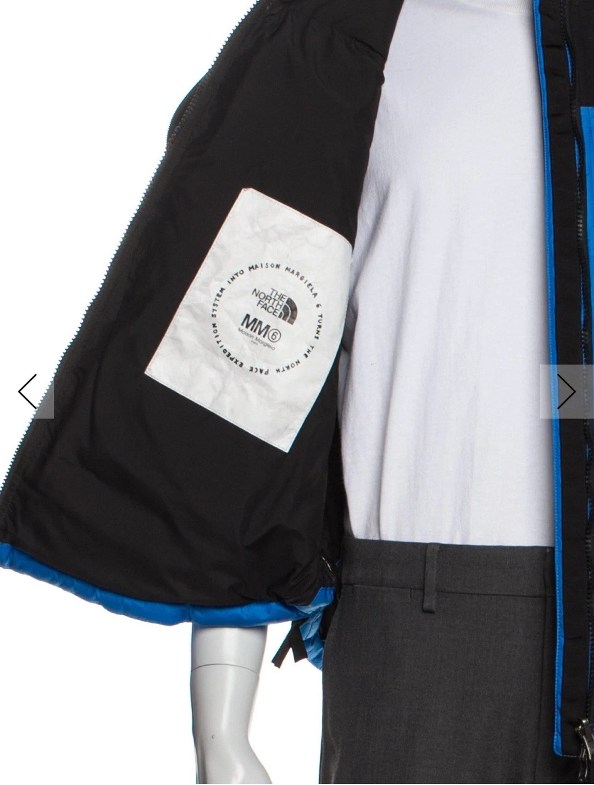 MM6 Maison Margiela x The North Face Puffer Cape Coat Blue XS - photo 3