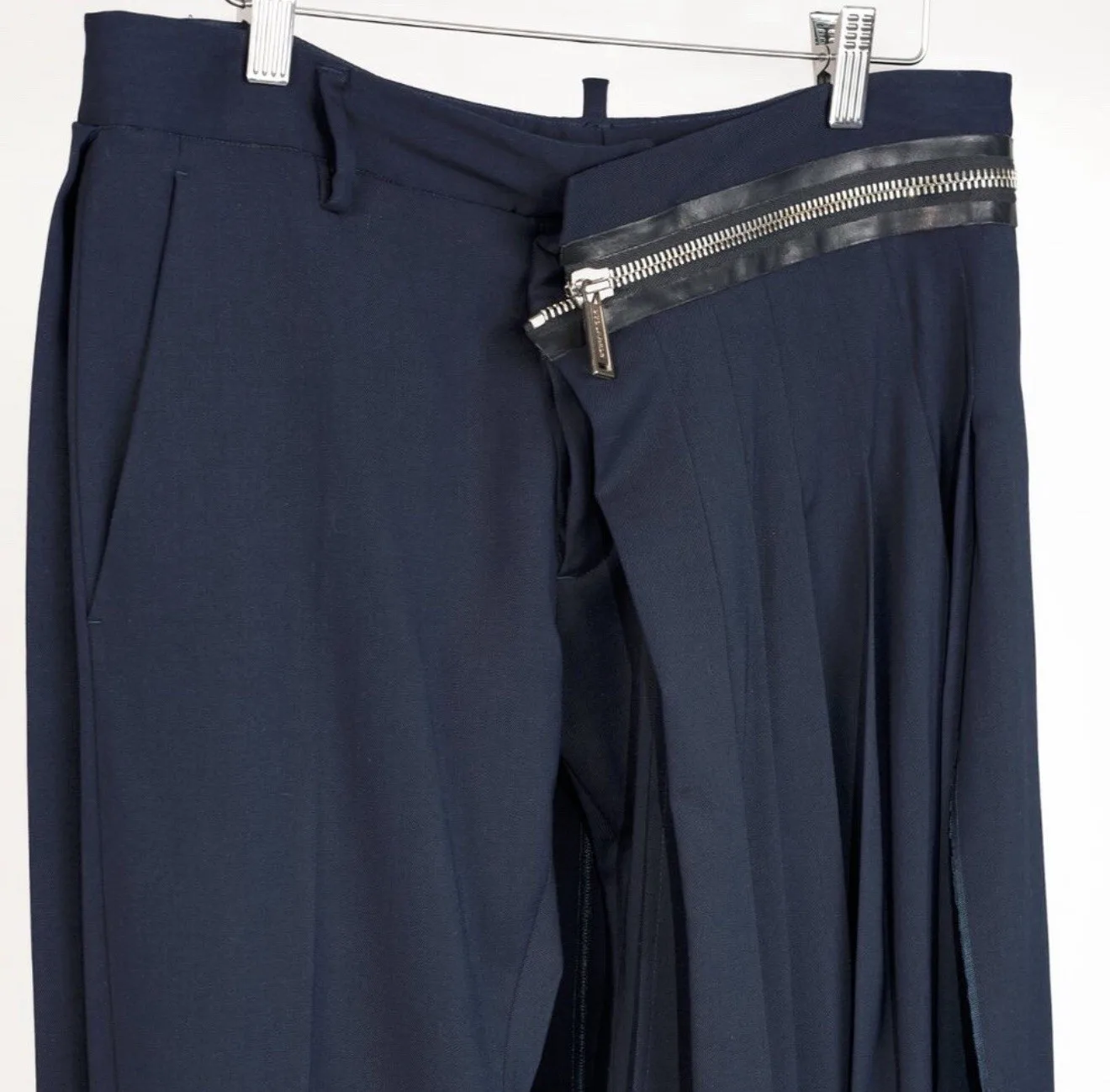 DSQUARED2 Navy Trousers with Zipper Detail - photo 4