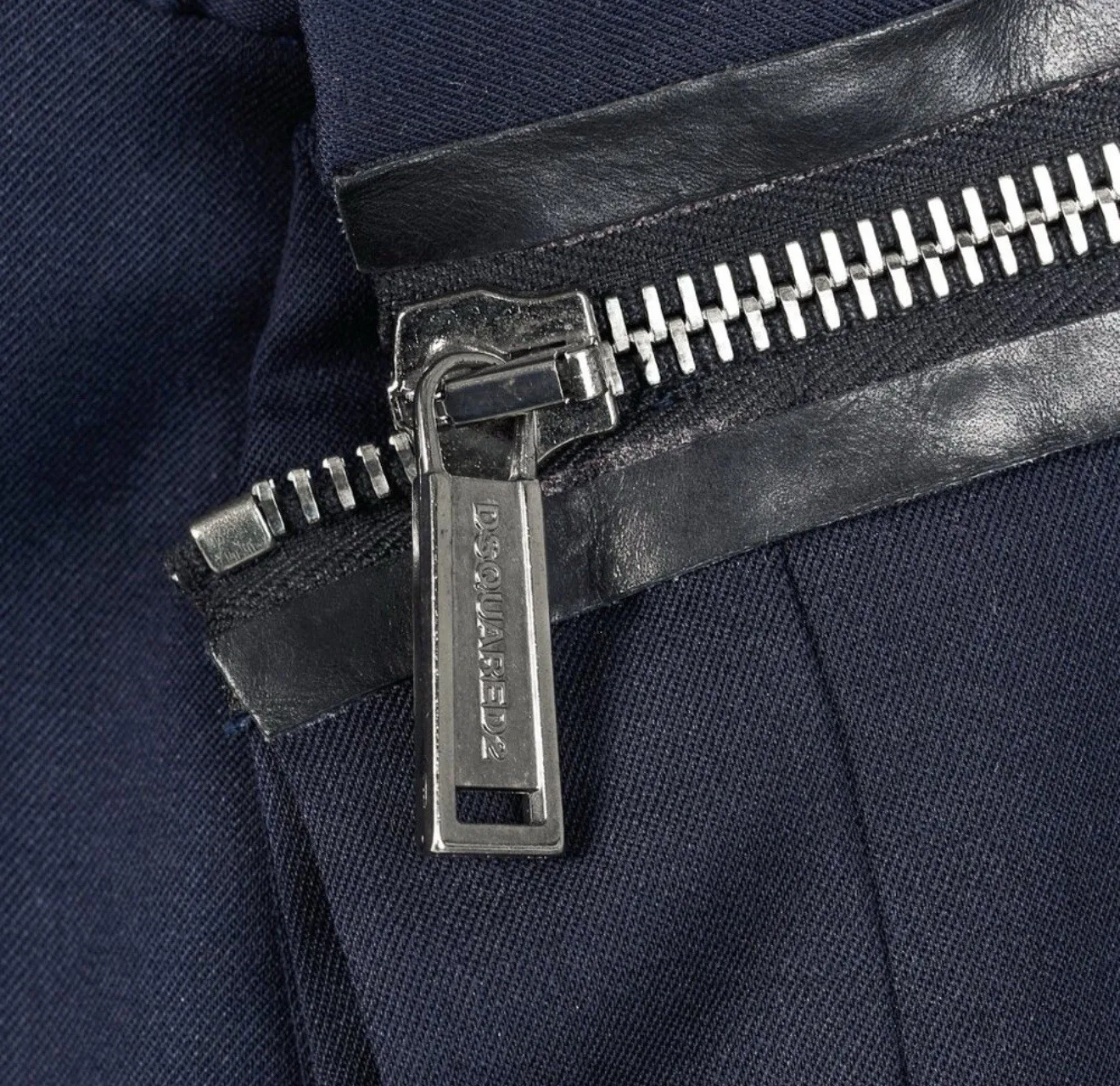 DSQUARED2 Navy Trousers with Zipper Detail - photo 5