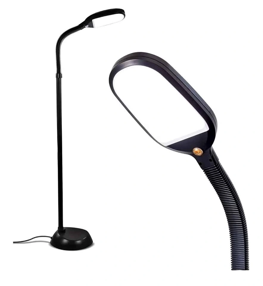 Bright LED Floor Gooseneck Adjustable Reading Lamp for Over Chai
